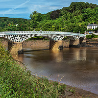 Buy canvas prints of The Old Bridge At Chepstow by Ian Lewis