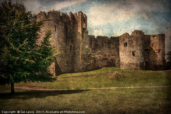 Chepstow Castle Towers Picture Board by Ian Lewis