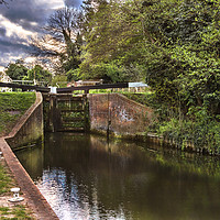Buy canvas prints of Approaching Garston Lock near Theale by Ian Lewis