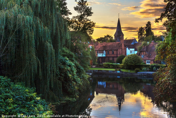Early Evening Whitchurch on Thames Picture Board by Ian Lewis