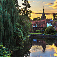 Buy canvas prints of Early Evening Whitchurch on Thames by Ian Lewis