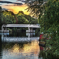 Buy canvas prints of  Above The Toll Bridge At Pangbourne by Ian Lewis