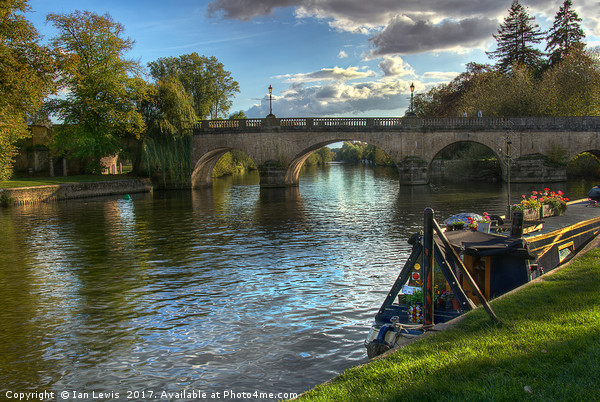 Moored By Wallingford Bridge Picture Board by Ian Lewis