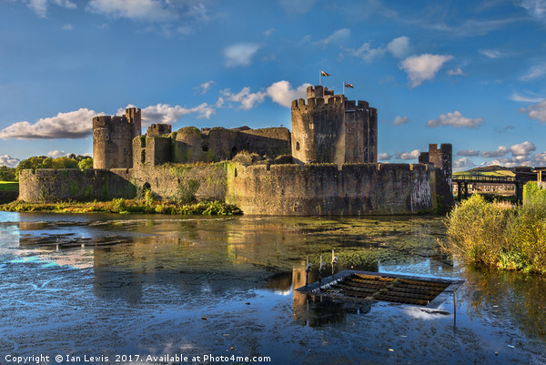 Caerphilly Castle South Facing Walls Picture Board by Ian Lewis