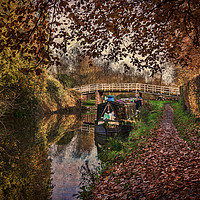 Buy canvas prints of Autumnal Towpath by Ian Lewis