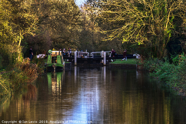 Activity At Heale's Lock Picture Board by Ian Lewis