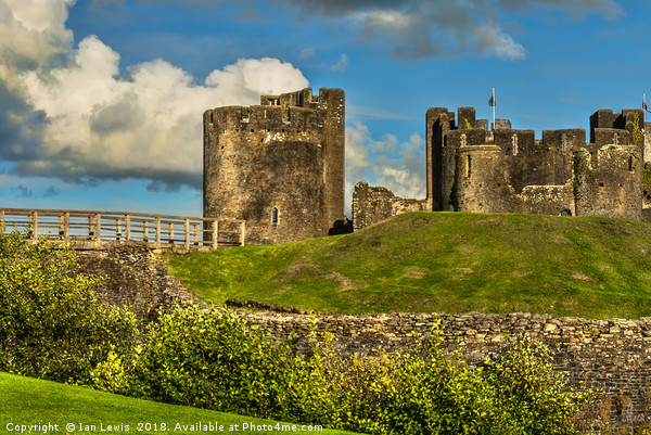 Western Gateway to Caerphilly Castle Picture Board by Ian Lewis
