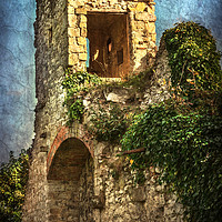 Buy canvas prints of Turret at Wallingford Castle by Ian Lewis