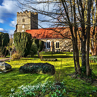 Buy canvas prints of The Churchyard At Cookham by Ian Lewis