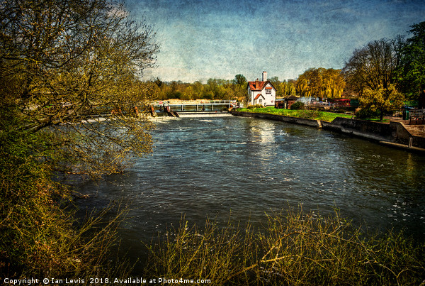 Goring on Thames Weir Picture Board by Ian Lewis