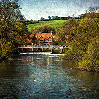 Buy canvas prints of Over The Thames To Streatley by Ian Lewis