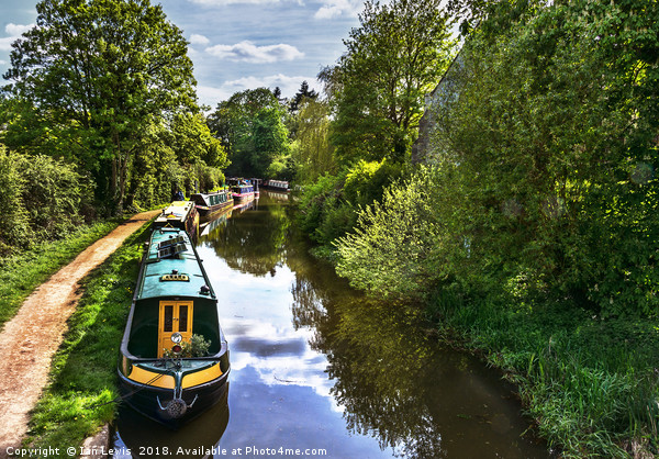 Boats On The Oxford Canal Picture Board by Ian Lewis