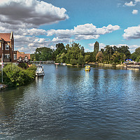Buy canvas prints of From Windsor Town Bridge by Ian Lewis