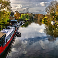 Buy canvas prints of View Upriver From Whitchurch Bridge by Ian Lewis