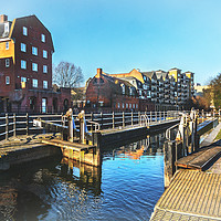 Buy canvas prints of County Lock at Reading by Ian Lewis