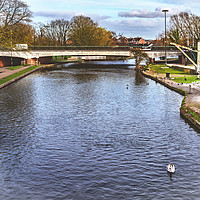 Buy canvas prints of The River Kennet at Newbury by Ian Lewis