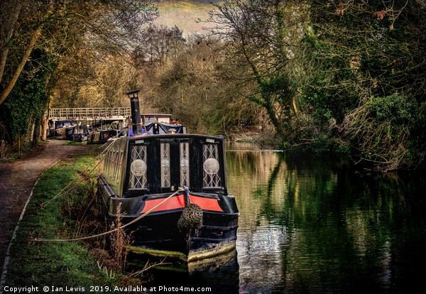 Moored Narrowboats At Newbury Picture Board by Ian Lewis