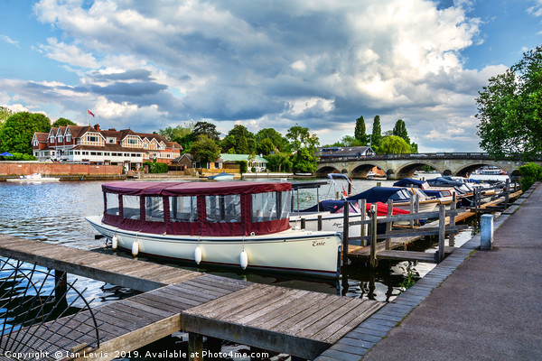 Moorings at Henley on Thames Picture Board by Ian Lewis
