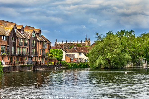 Eton College Chapel From The Thames Picture Board by Ian Lewis