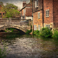 Buy canvas prints of Winchester City Bridge and Mill by Ian Lewis