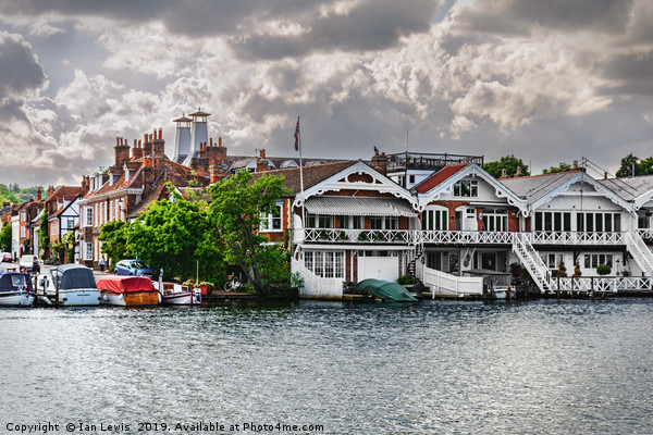 Boathouses At Henley on Thames Picture Board by Ian Lewis