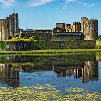 Buy canvas prints of The Towers Of Caerphilly Castle by Ian Lewis