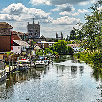 Buy canvas prints of The Avon At Tewkesbury by Ian Lewis