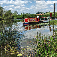 Buy canvas prints of Moored on the Avon At Tewkesbury by Ian Lewis