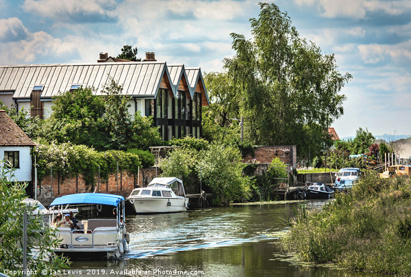 On The Avon At Tewkesbury Picture Board by Ian Lewis