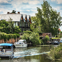 Buy canvas prints of On The Avon At Tewkesbury by Ian Lewis