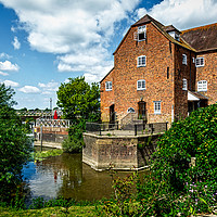 Buy canvas prints of The Abbey Mill At Tewkebury by Ian Lewis