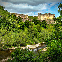Buy canvas prints of Richmond Castle Above The Swale by Ian Lewis
