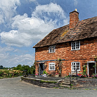 Buy canvas prints of Old Cottages In Tewkesbury by Ian Lewis