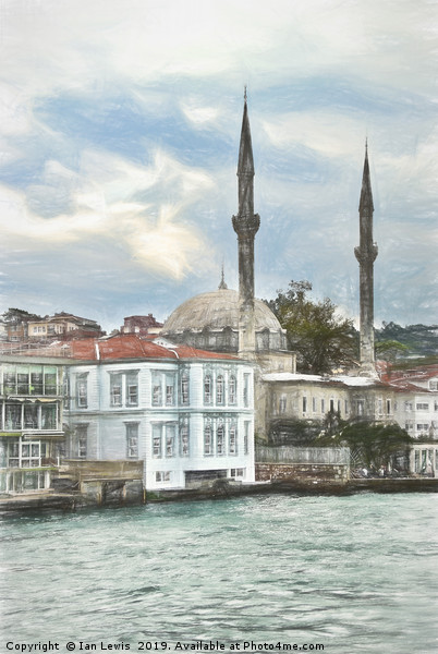 Bosporus Shoreline At Istanbul Picture Board by Ian Lewis