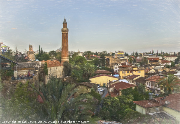 The Rooftops Of Antalya Picture Board by Ian Lewis
