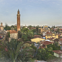 Buy canvas prints of The Rooftops Of Antalya by Ian Lewis