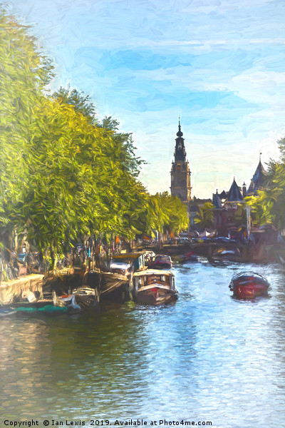 An Impressionist View Of Amsterdam Picture Board by Ian Lewis