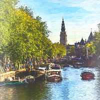 Buy canvas prints of An Impressionist View Of Amsterdam by Ian Lewis