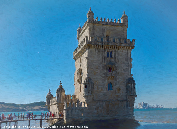 The Belem Tower Lisbon Picture Board by Ian Lewis