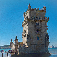 Buy canvas prints of The Belem Tower Lisbon by Ian Lewis