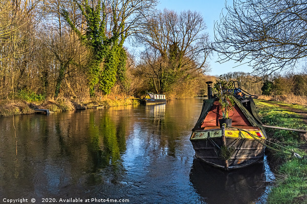Narrowboats At Woolhampton Picture Board by Ian Lewis
