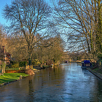Buy canvas prints of The Kennet and Avon at Woolhampton by Ian Lewis