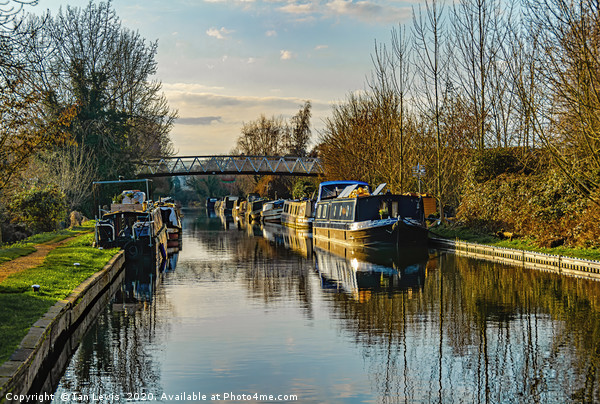 Canal Boats At Aldermaston Picture Board by Ian Lewis