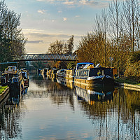 Buy canvas prints of Canal Boats At Aldermaston by Ian Lewis