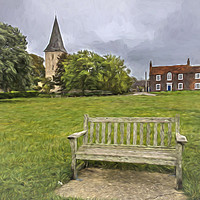 Buy canvas prints of A seat At Bosham Quay by Ian Lewis