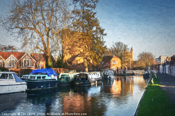 The Canal At Newbury Picture Board by Ian Lewis