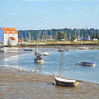 Buy canvas prints of Low Tide At Woodbridge by Ian Lewis