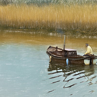Buy canvas prints of On The Alde Impressionist Style by Ian Lewis