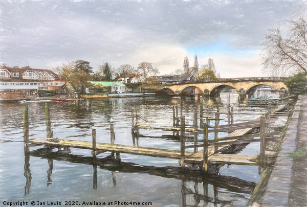 Landing Stages At Henley Picture Board by Ian Lewis
