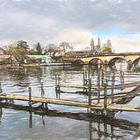 Buy canvas prints of Landing Stages At Henley by Ian Lewis